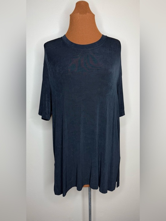 Chico's Tops - Chico's Private Edition Black Relaxed Short-Sleeve Tunic Top Size 3 (XL)